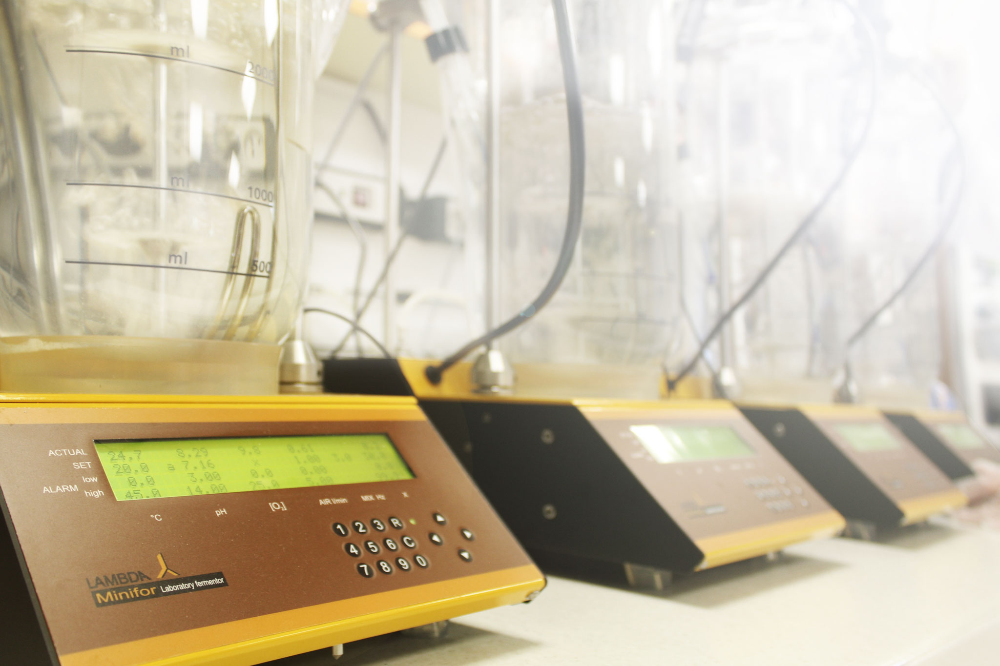 LAMBDA MINIFOR 7L Laborfermenter für Pseudomonas aeruginosa Biotensidherstellungen