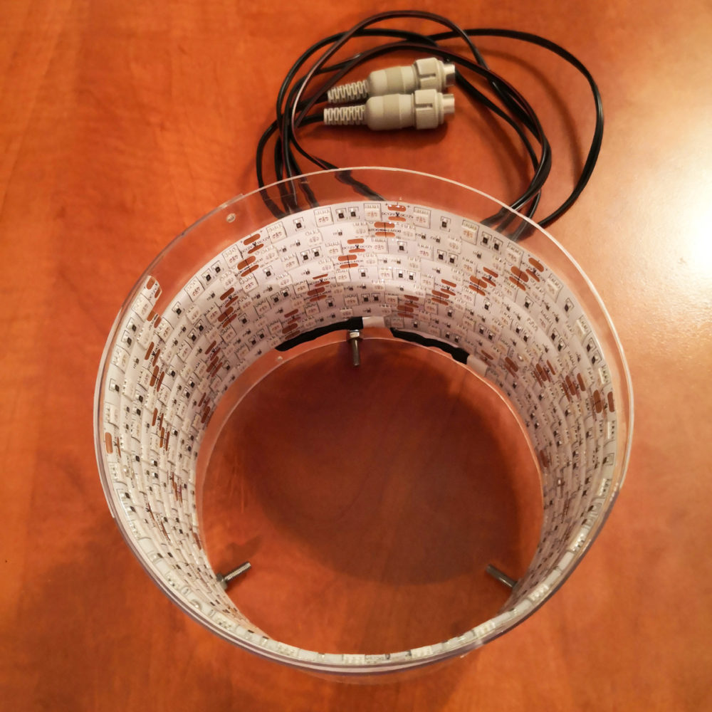 Halterung mit LED für LAMBDA MINIFOR Photobioreaktorgefässe