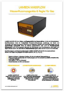 PDF: Broschüre zu Gas messen und regeln mit LAMBDA MASSFLOW